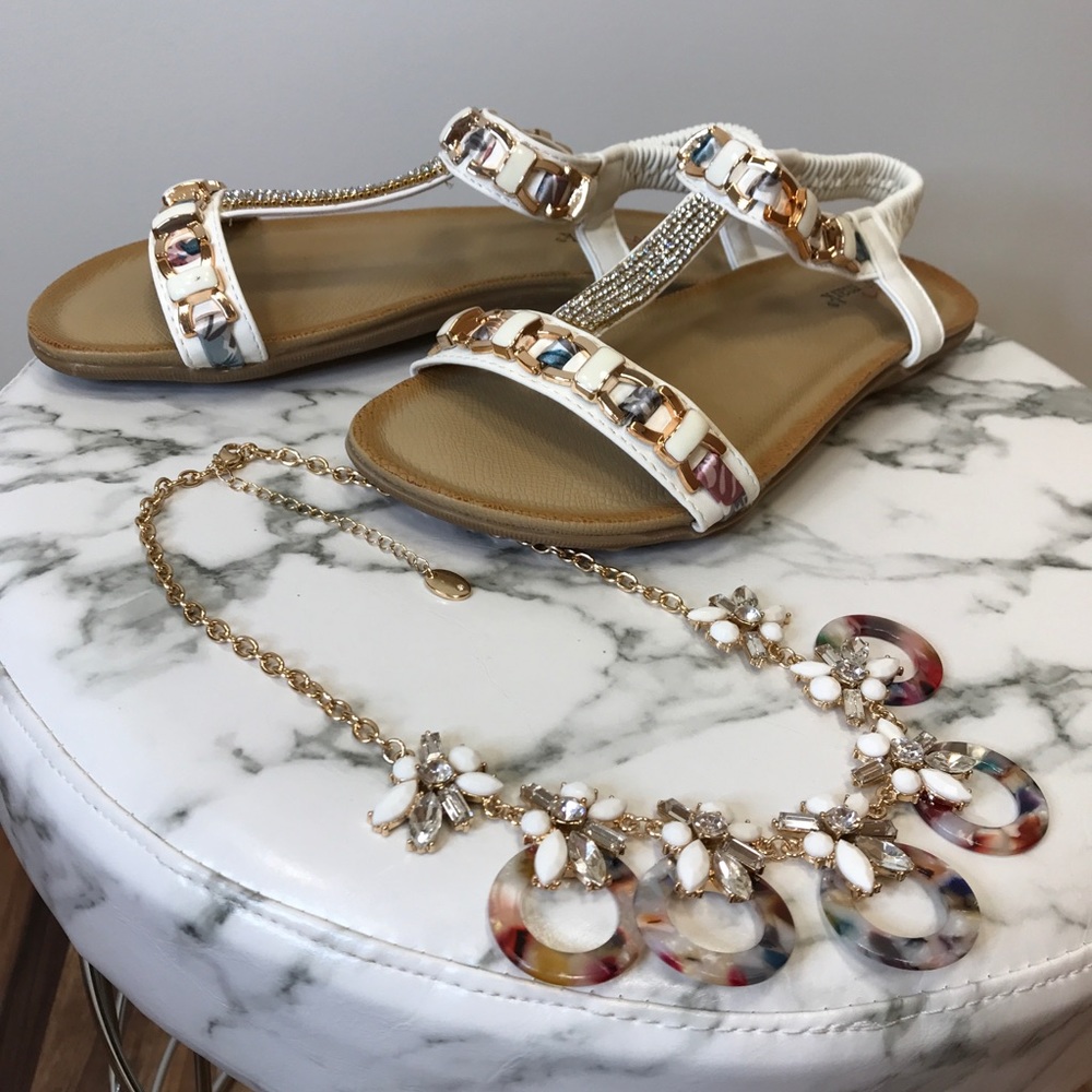 ‼️ Comfort Padded Sandals with Necklace Set - Picture 8 of 8